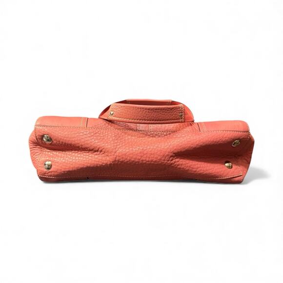 Coach Hampton Y2K Glam Salmon Pink Pebbled Leather Shoulder Bag - Picture 5 of 7